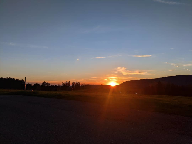 Wonderful sunrise in Allgaeu